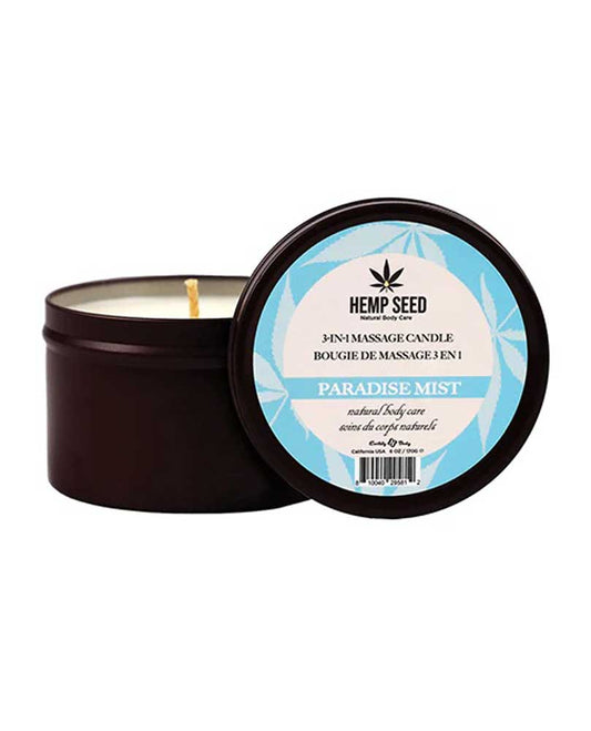 3-in-1 Hemp Seed Massage Candle (Paradise Mist scent)