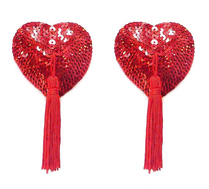 Red sequin tassle pasties