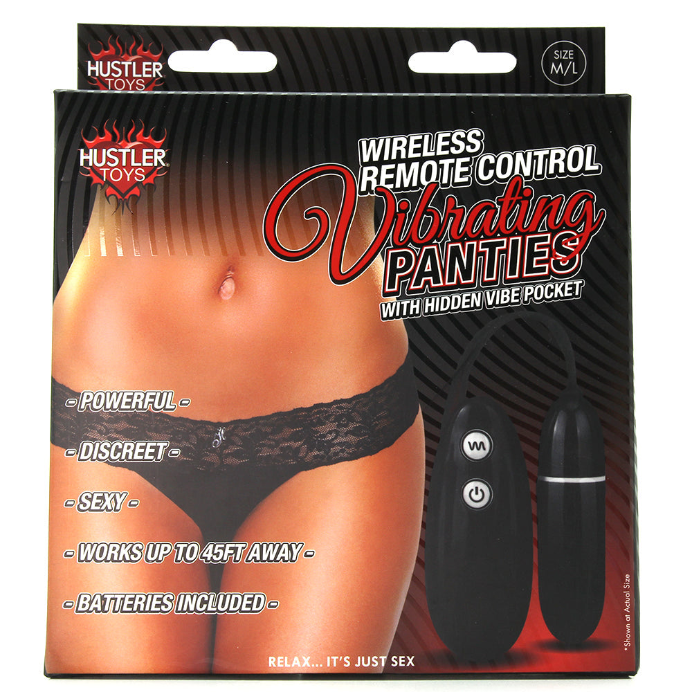 Wireless Remote Vibrating Black Panties M/L